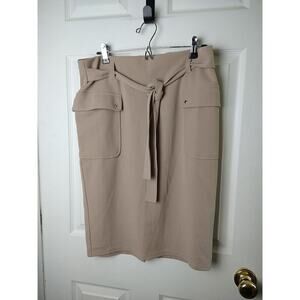 NYCC Brown Cargo Pencil Business Casual Slit Skirt. Size M
